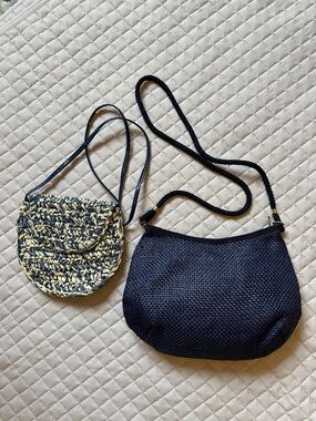 Women’s Navy Woven Crossbody Bag  Summer/ beach crossbody bags for your kid!